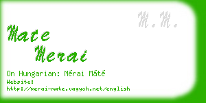 mate merai business card