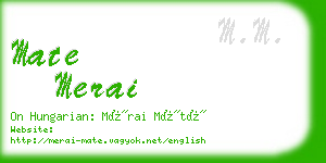 mate merai business card